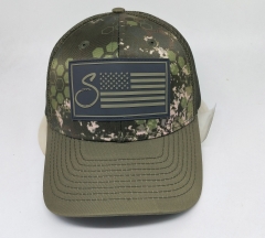 Custom Camouflage Trucker Cap With Rubber Patch